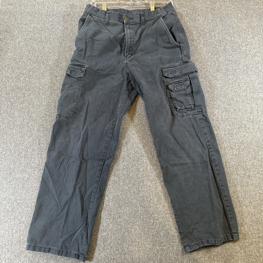 Dakota Cargo Pants Mens 34x32 Gray Work Utility Tactical Straight Leg Cotton